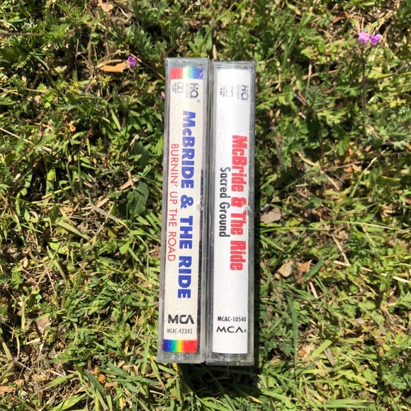 McBride & The Ride Tapes “Burnin Up The Road” “Sacred ground” Cassettes Lot Of 2 - Picture 3 of 3